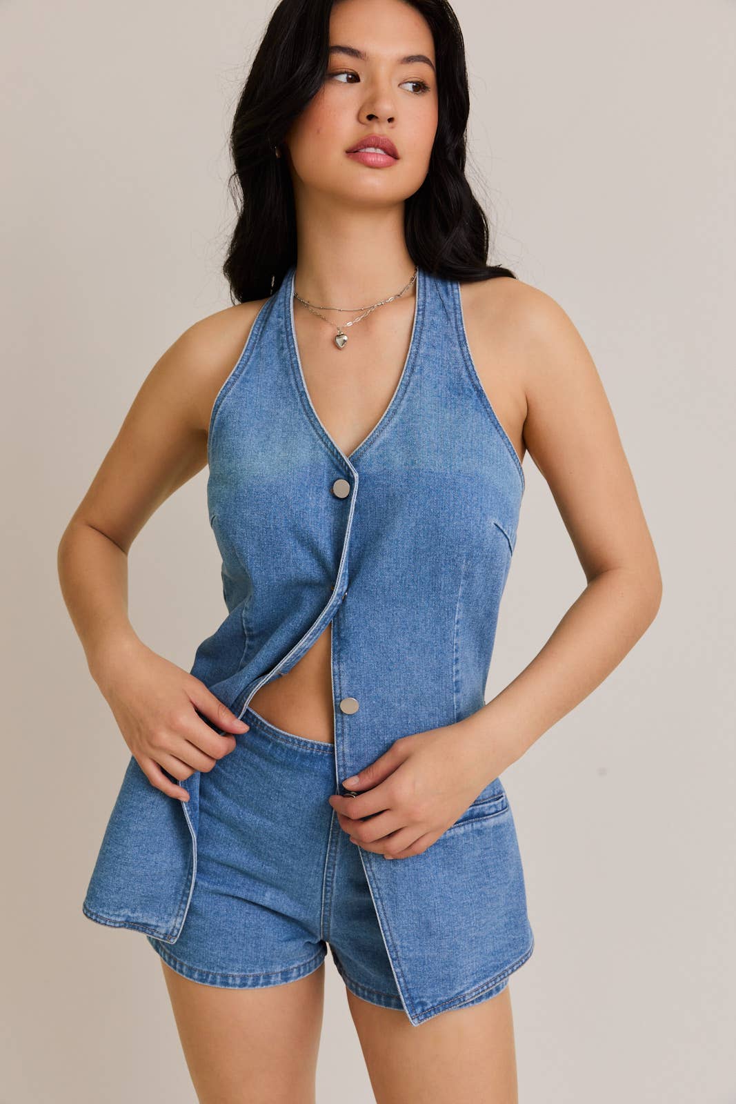 Blaire Denim Romper
